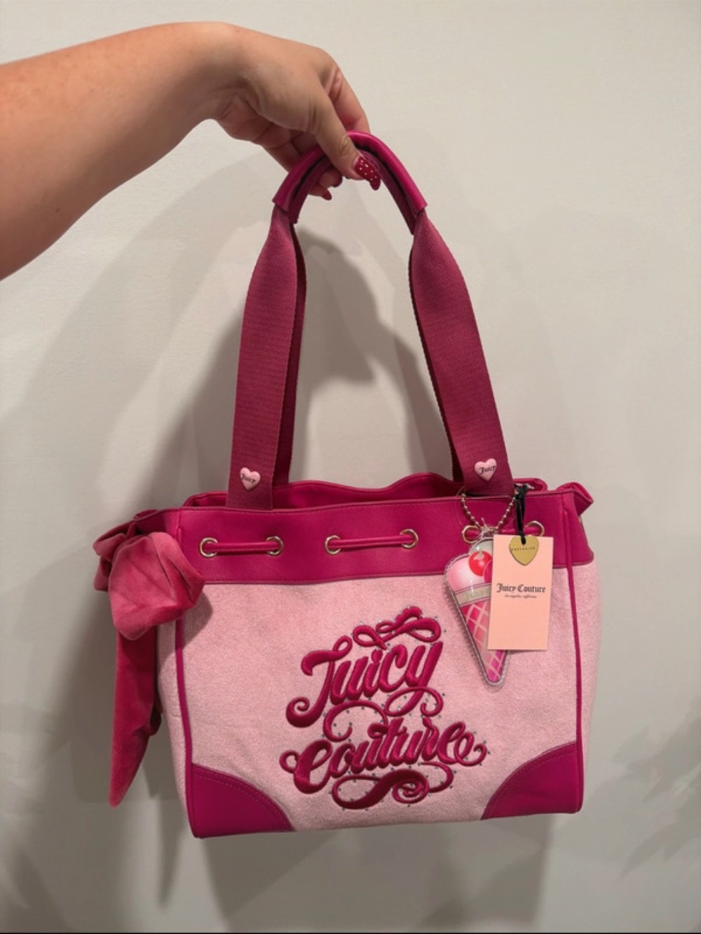 🎀JUICY COUTURE~Daydreamer Sugar Rush Flamingo Pink Tote Bag